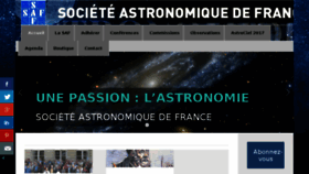 What Saf-astronomie.fr website looked like in 2017 (7 years ago)