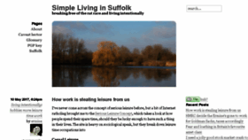 What Simple-living-in-suffolk.co.uk website looked like in 2017 (6 years ago)