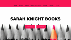What Sarahknightbooks.com website looked like in 2017 (6 years ago)