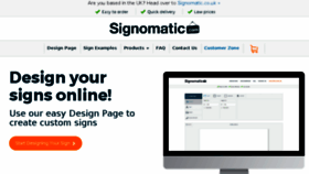 What Signomatic.com website looked like in 2017 (7 years ago)