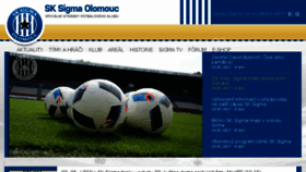 What Sigmafotbal.cz website looked like in 2017 (6 years ago)