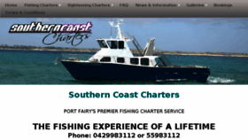 What Southerncoastcharters.com.au website looked like in 2017 (6 years ago)
