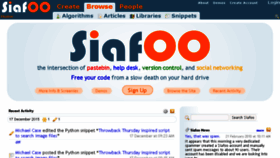 What Siafoo.net website looked like in 2017 (6 years ago)