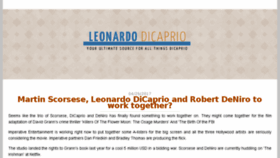 What Simplyleonardodicaprio.com website looked like in 2017 (6 years ago)