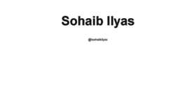 What Sohaibilyas.com website looked like in 2017 (7 years ago)