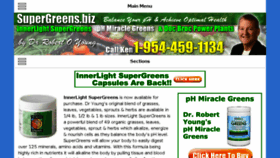 What Supergreens.biz website looked like in 2017 (6 years ago)