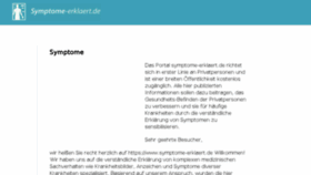 What Symptome-erklaert.de website looked like in 2017 (8 years ago)