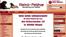 What Steinis-petshop.de website looked like in 2017 (6 years ago)