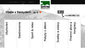 What Sepetna.cz website looked like in 2017 (6 years ago)