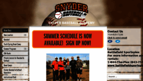 What Snyderbaseball.com website looked like in 2017 (6 years ago)