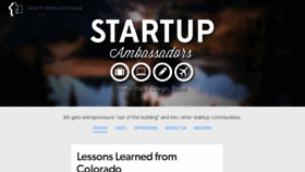What Startupambassadors.com website looked like in 2017 (6 years ago)