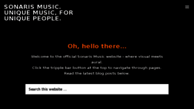 What Sonarismusic.com website looked like in 2017 (8 years ago)