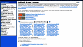 What Sabbathschoolstudy.org website looked like in 2017 (9 years ago)