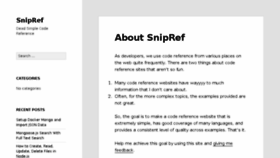 What Snipref.com website looked like in 2017 (6 years ago)