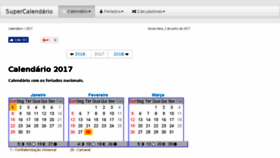 What Supercalendario.com.br website looked like in 2017 (6 years ago)