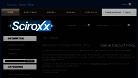 What Sciroxxonline.com website looked like in 2017 (6 years ago)