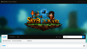 What Skyblock.xyz website looked like in 2017 (6 years ago)