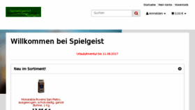 What Spielgeist.de website looked like in 2017 (6 years ago)