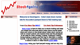 What Stock4gains.in website looked like in 2017 (6 years ago)