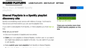 What Sharedplaylists.com website looked like in 2017 (6 years ago)