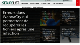 What Securelist.fr website looked like in 2017 (6 years ago)
