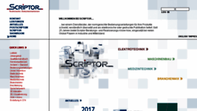 What Scriptor.de website looked like in 2017 (6 years ago)