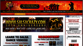 What Salsacrazy.com website looked like in 2017 (6 years ago)