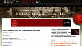What Southhoops.ca website looked like in 2017 (6 years ago)