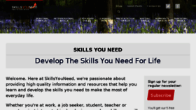 What Skillsyouneed.co.uk website looked like in 2017 (6 years ago)