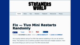 What Streamersworld.com website looked like in 2017 (6 years ago)