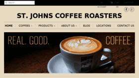 What Stjohnscoffee.com website looked like in 2017 (8 years ago)
