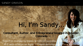 What Sandygrason.com website looked like in 2017 (8 years ago)