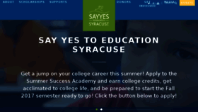 What Sayyessyracuse.org website looked like in 2017 (9 years ago)