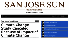 What Sanjosesun.com website looked like in 2017 (6 years ago)