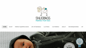 What Snugbags.com website looked like in 2017 (6 years ago)