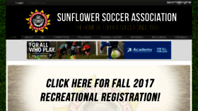 What Sunflowersoccer.org website looked like in 2017 (6 years ago)