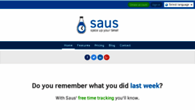 What Saus.io website looked like in 2017 (6 years ago)