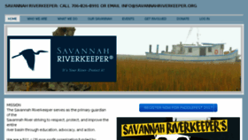 What Savannahriverkeeper.org website looked like in 2017 (6 years ago)
