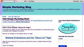 What Simplemarketingblog.com website looked like in 2017 (6 years ago)