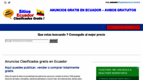What Sitiosecuador.com website looked like in 2017 (6 years ago)