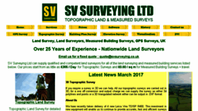 What Svsurveying.co.uk website looked like in 2017 (6 years ago)