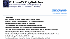 What Siliconvalleywatcher.com website looked like in 2017 (6 years ago)