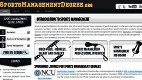 What Sportsmanagementdegree.org website looked like in 2017 (6 years ago)