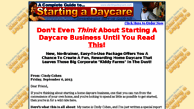 What Startingadaycare.com website looked like in 2017 (6 years ago)