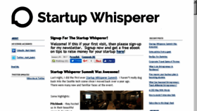What Startupwhisperer.com website looked like in 2017 (6 years ago)