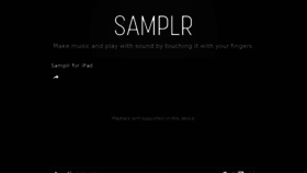 What Samplr.net website looked like in 2017 (6 years ago)