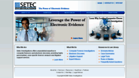 What Setecinvestigations.com website looked like in 2017 (6 years ago)