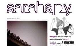 What Sarahspy.com website looked like in 2017 (6 years ago)