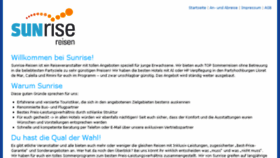 What Sunrise-jugendreisen.de website looked like in 2017 (6 years ago)