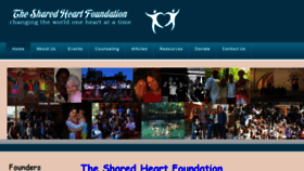 What Sharedheart.org website looked like in 2017 (6 years ago)